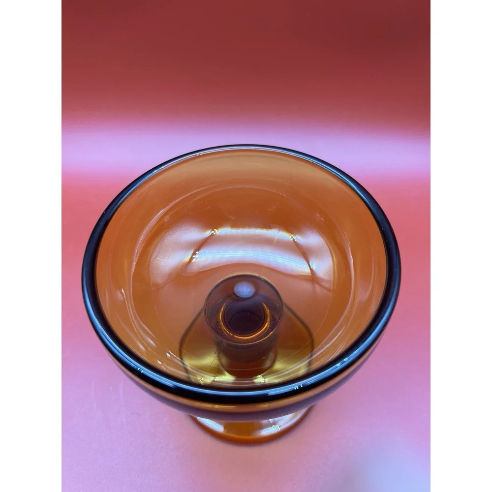 MCM Imperial Hoffman House Amber 4oz Sherbet/Champagne Glass 4